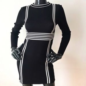 Brand New Black Mini Bodycon Dress, Size Small